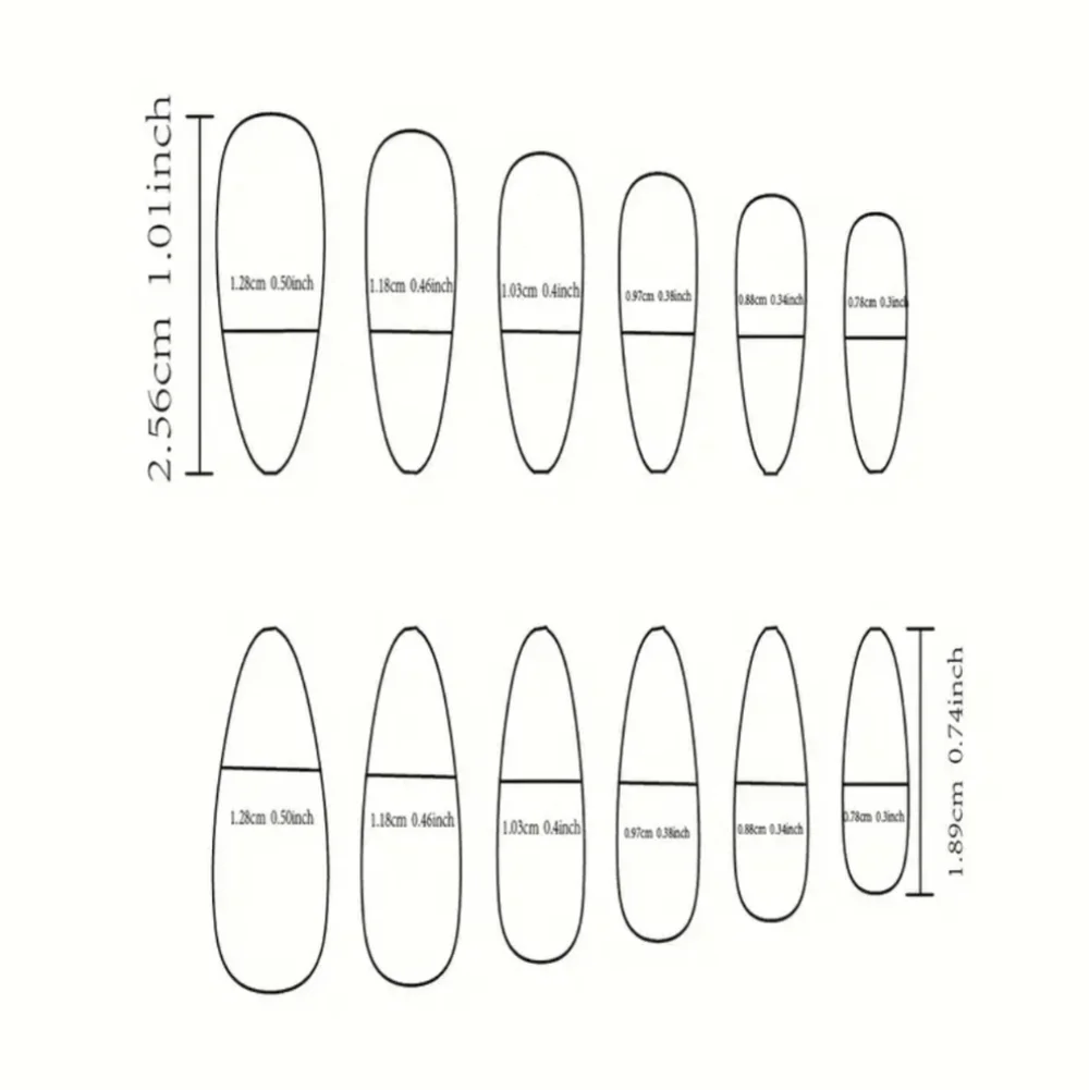 24 Pieces Fake Press On Nails